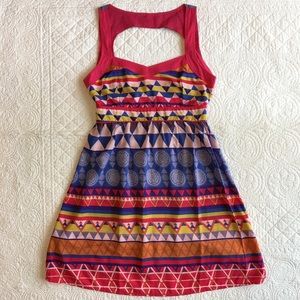 Bright Multicolored Aztec Dress